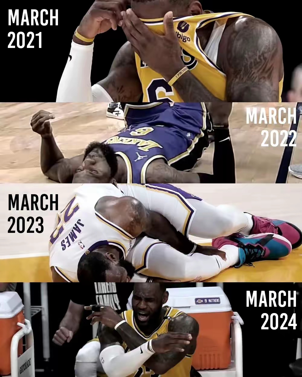 湖人遭遇连败，勒布朗状态下滑