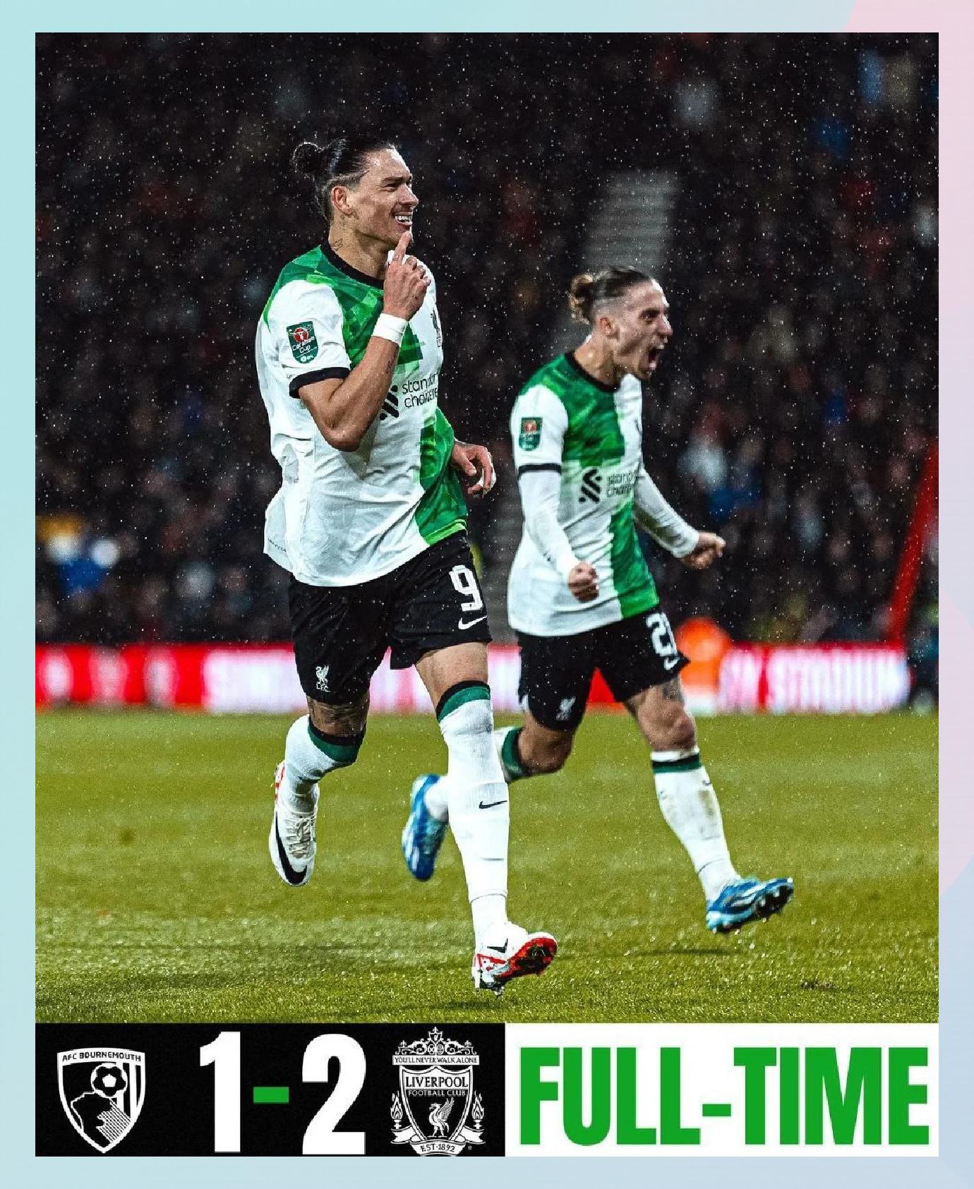 利物浦客场1-0击败伯恩茅斯，领先英超积分榜